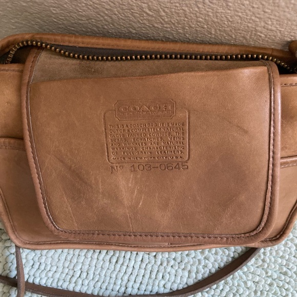 Coach Light Brown Tan Leather Shoulder Bag Made in NYC USA Vintage - Picture 6 of 12